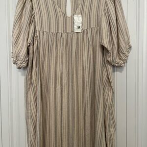 Rylee + Cru Jolene dress in rustic stripe size XS